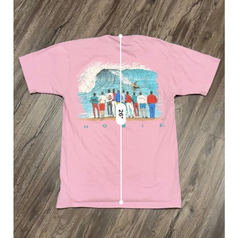 Vtg 1987 Hobie Surf Women’s Pink Made in USA Surfing Graphic Tee Sz L - Picture 8 of 9